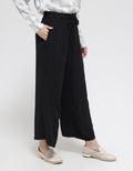 Details Long Pants Cullote With Double Line Button And String