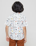Little M Short Sleeve Shirt Fullprint Space Dino