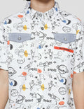 Little M Short Sleeve Shirt Fullprint Space Dino