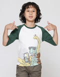 Little M Boys 3/4 Raglan T-Shirt Dino Print