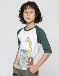 Little M Boys 3/4 Raglan T-Shirt Dino Print