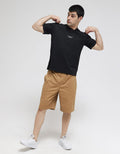 Details Texture Neck Embro Men's T-Shirt