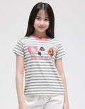 Barbie Short Sleeve T-Shirt Stripe Friends Make Life Sweet