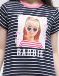 Barbie Short Sleeve T-Shirt Stripe Barbie With Sunglasses