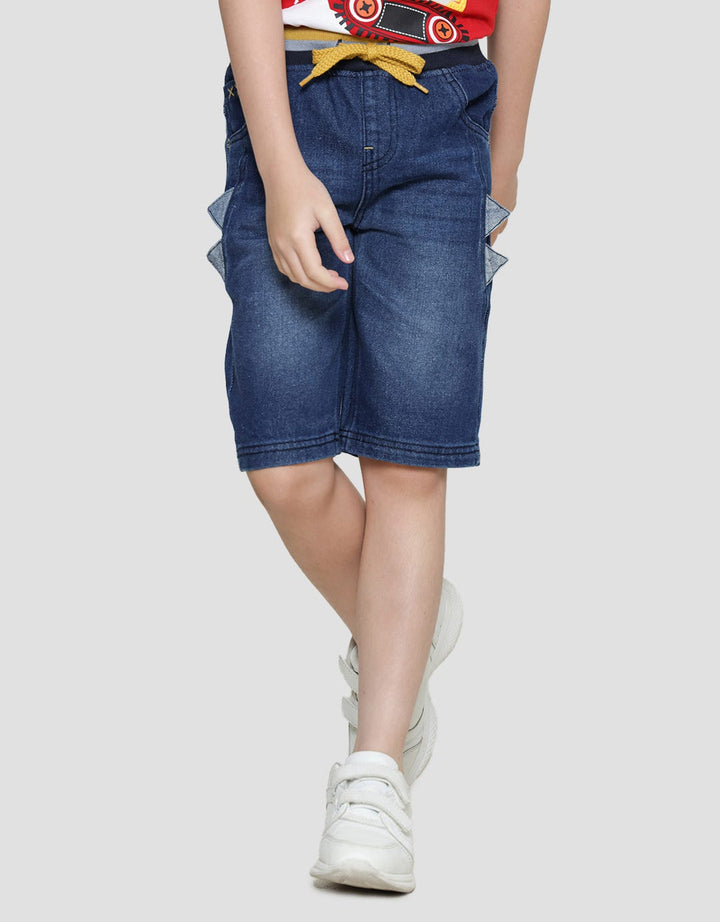 Little M Rib Denim Celana Pendek Anak Laki-laki