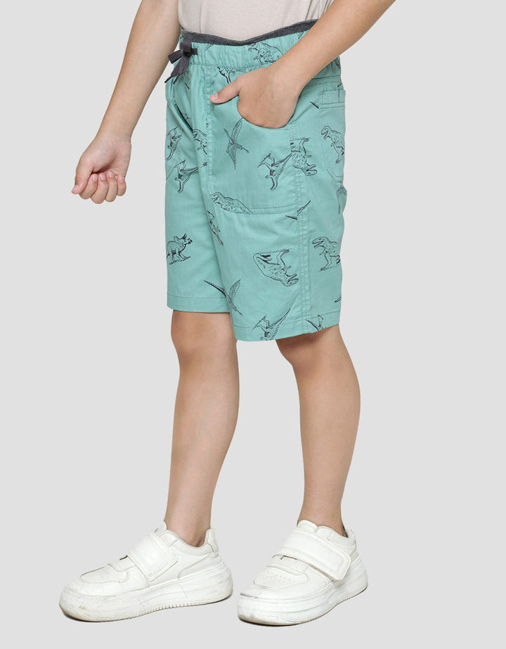 Little M Short Pants Woven Print Dino