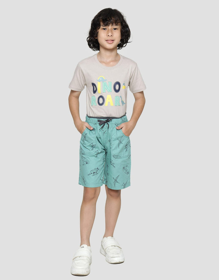 Little M Short Pants Woven Print Dino