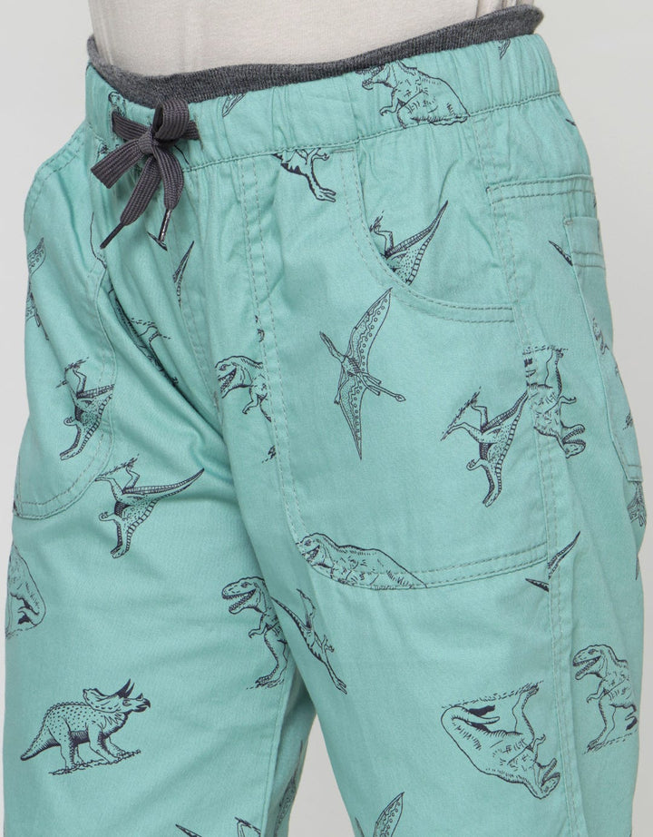 Little M Short Pants Woven Print Dino