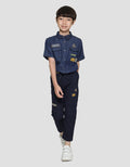 Little M Celana Panjang Non Stretch Rib Anak Laki-laki Dino