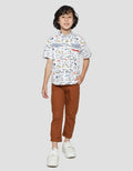 Little M Long Pants Woven Reguler Karet Kombinasi Kaki