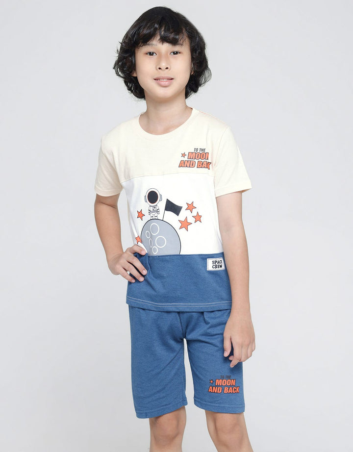 Little M Set T-Shirt Pants Cut N Sewn Space