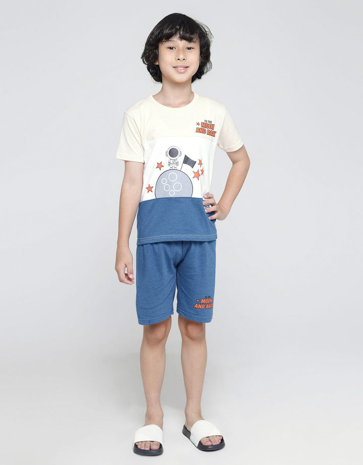 Little M Set T-Shirt Pants Cut N Sewn Space