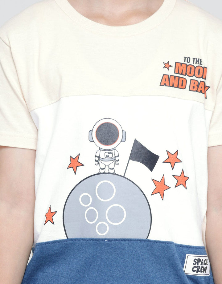 Little M Set T-Shirt Pants Cut N Sewn Space