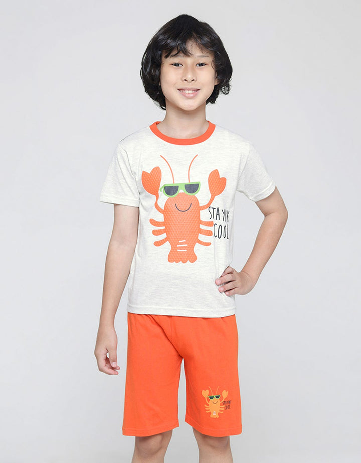 Little M Crab Print T-Shirt Set