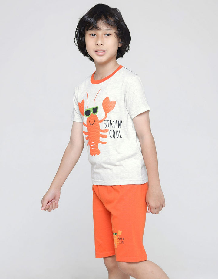 Little M Crab Print T-Shirt Set