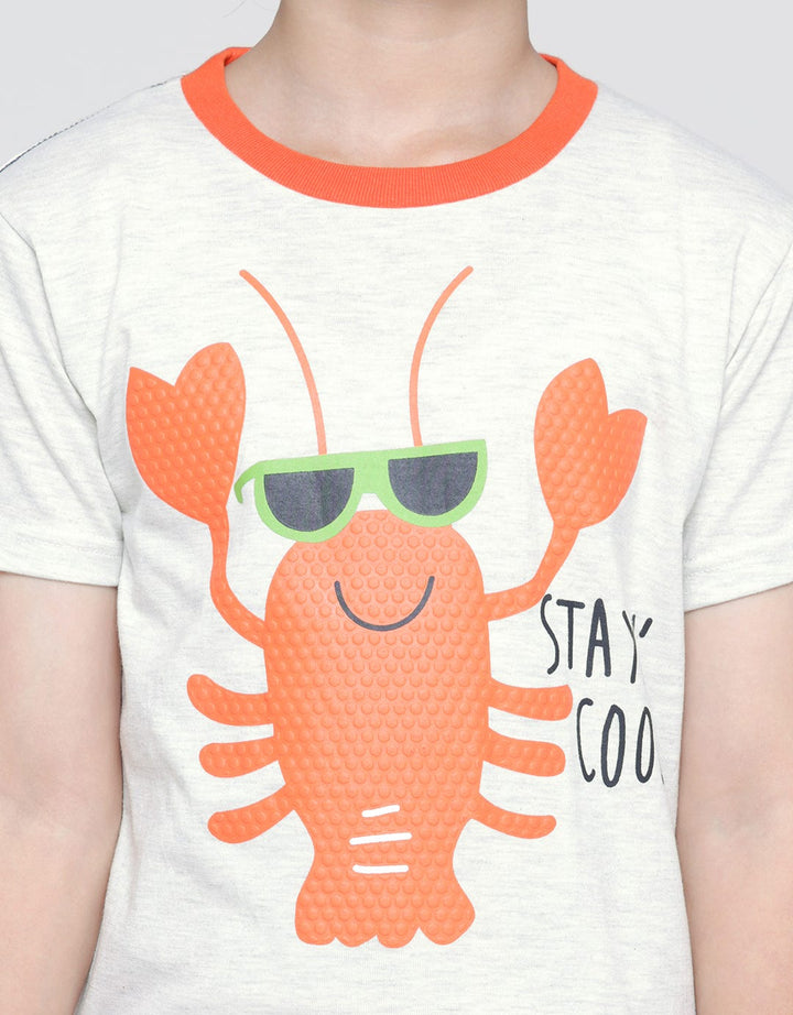 Little M Crab Print T-Shirt Set