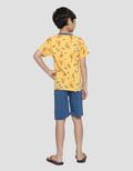 Little M Dino Print Set Pakaian Anak Laki-laki