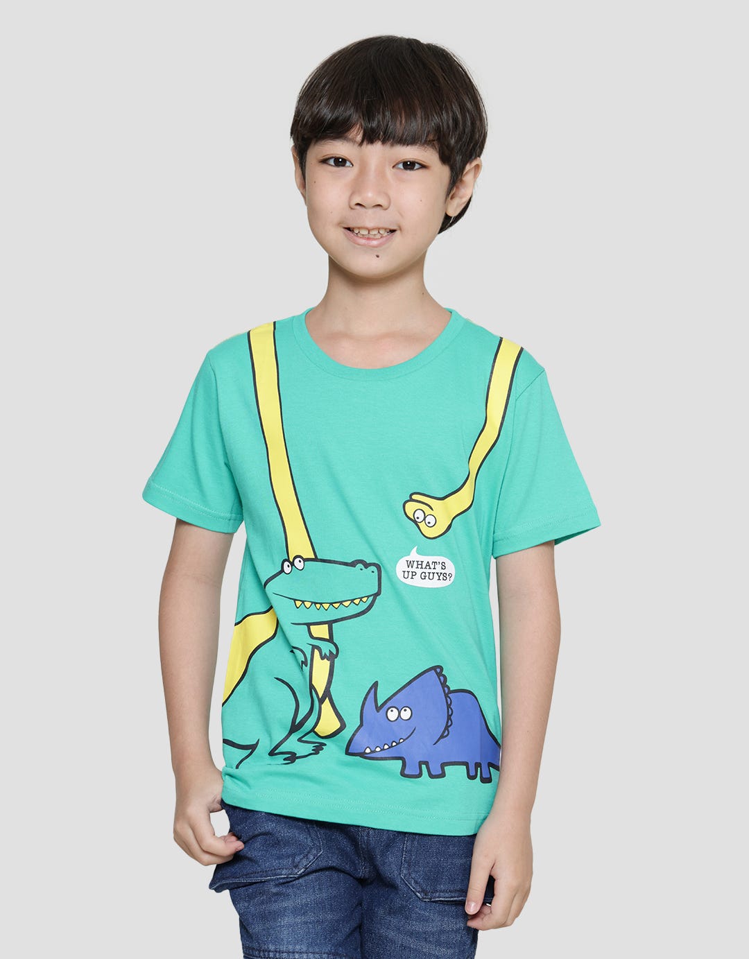Little M Kaos Lengan Pendek Anak Laki-laki Print Dino