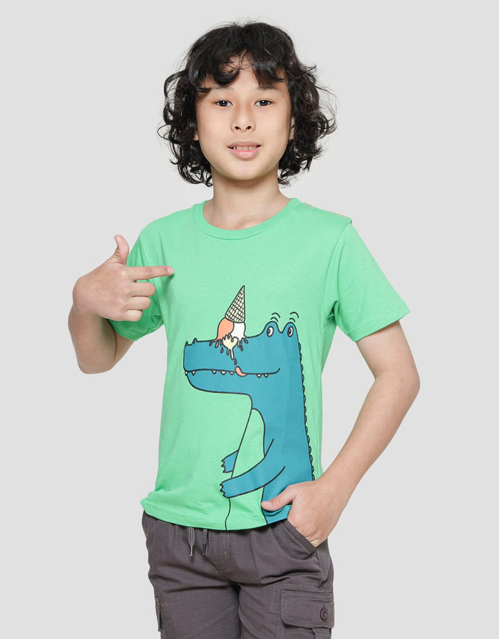 Little M Ice Dino Kaos Anak Laki-laki