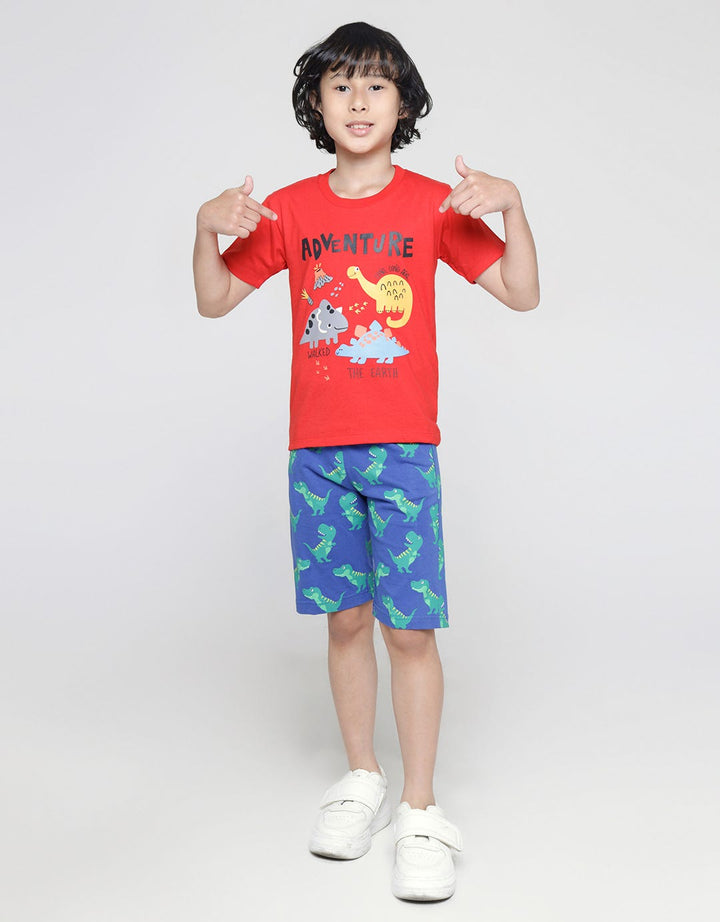 Little M Dino Kibbr Boys T-Shirt
