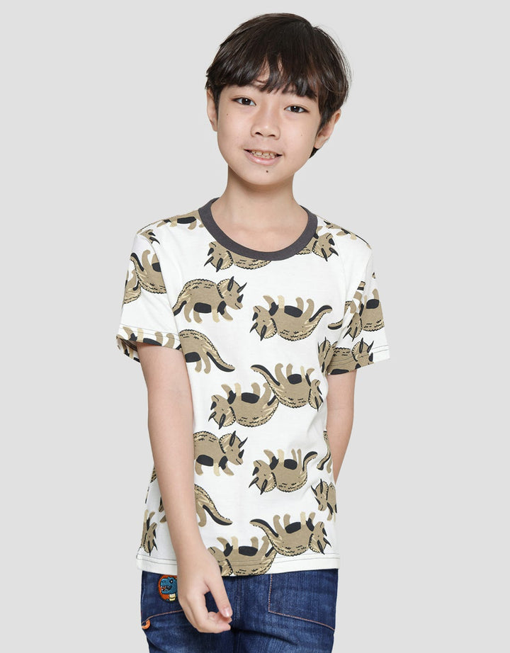 Little M Kaos Lengan Pendek Anak Laki-Laki Print Dino