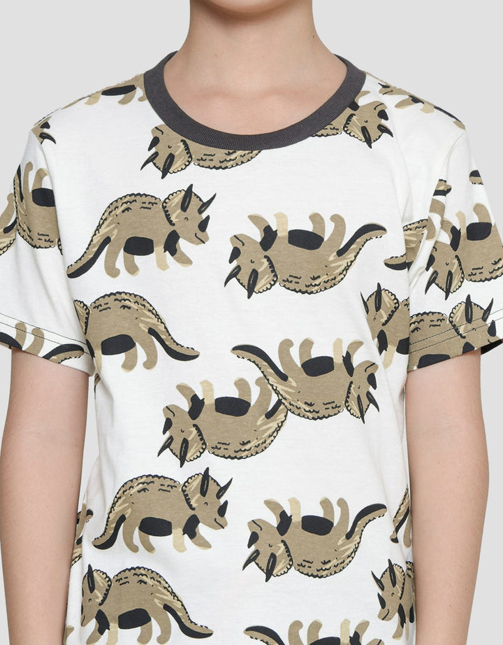 Little M Kaos Lengan Pendek Anak Laki-Laki Print Dino