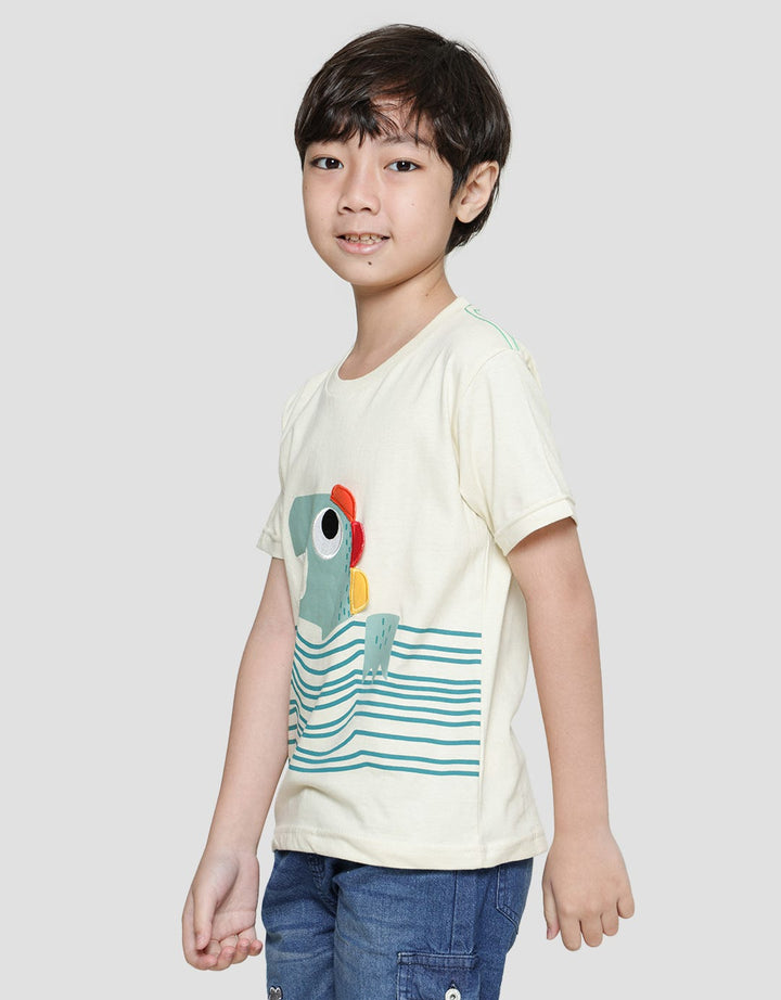 Little M Dino Apply Kaos Anak Laki-laki
