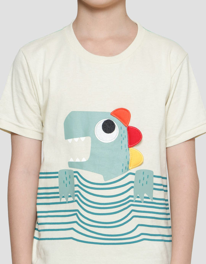 Little M Dino Apply Kaos Anak Laki-laki