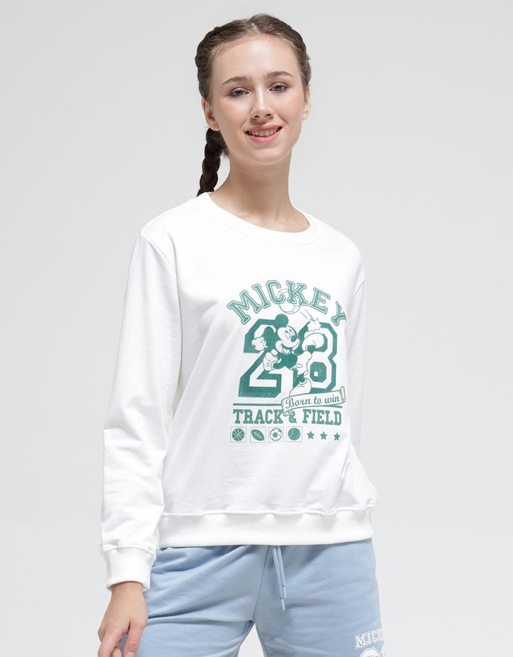 Disney Mickey 28 Flocking Sweater Wanita