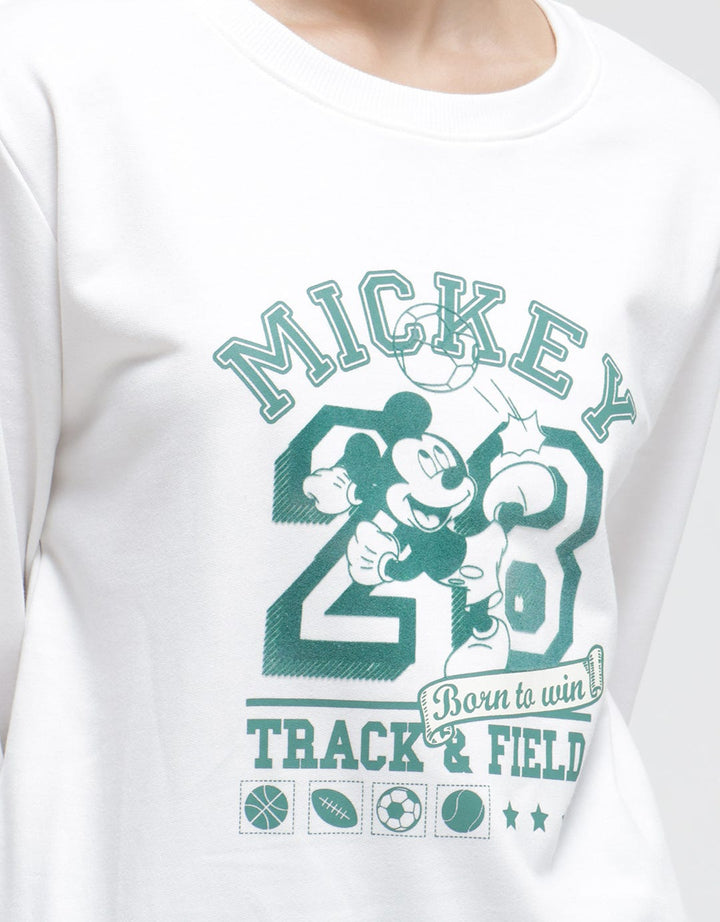 Disney Mickey 28 Flocking Sweater Wanita