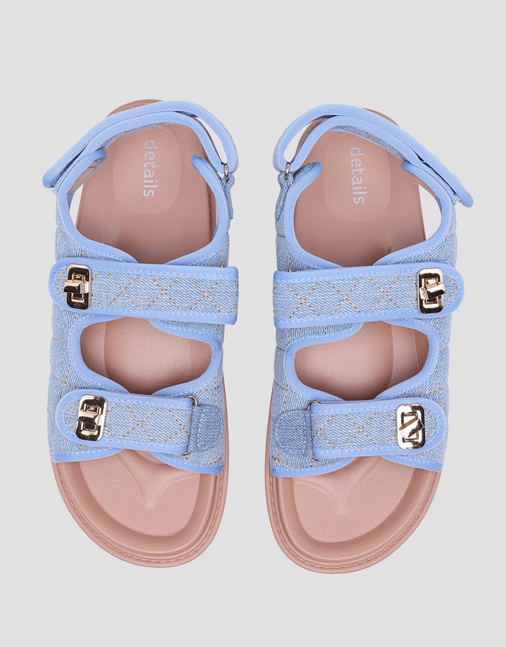 Details Twist Lock Slingback Strap Sandal Wanita