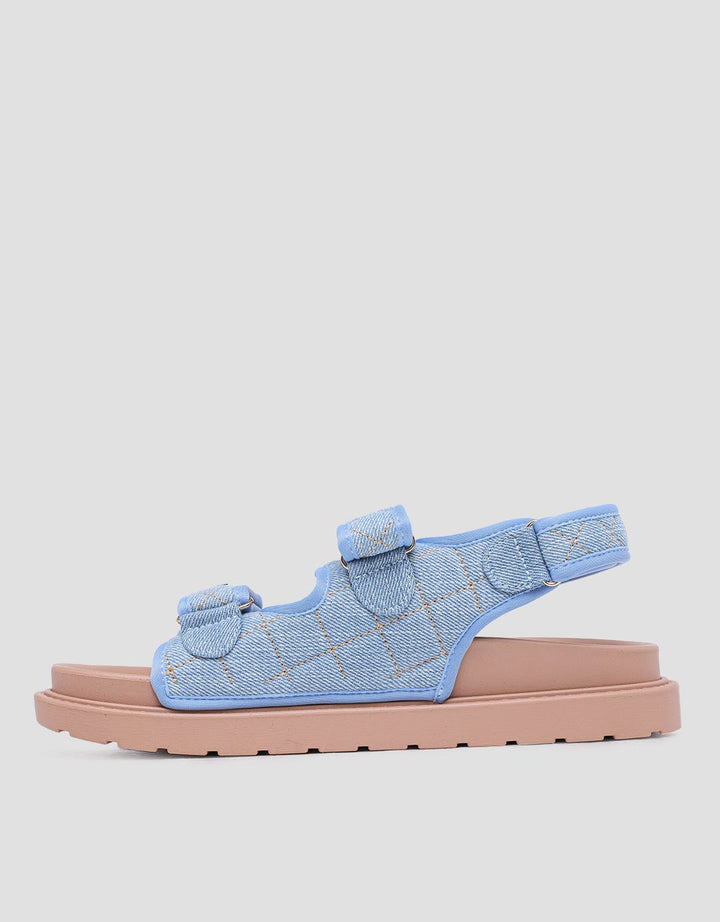 Details Twist Lock Slingback Strap Sandal Wanita