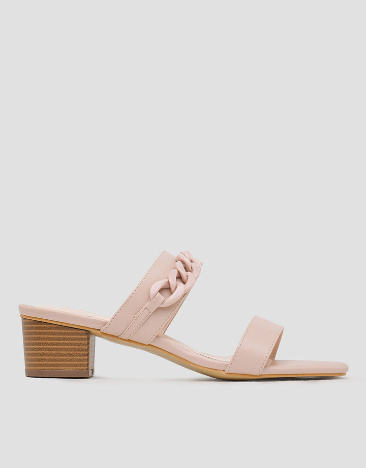 Details Braid Strap Sandal Heels Wanita