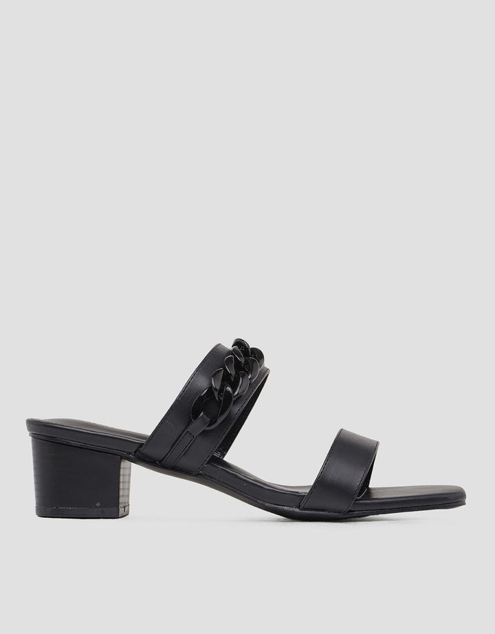 Details Braid Strap Sandal Heels Wanita