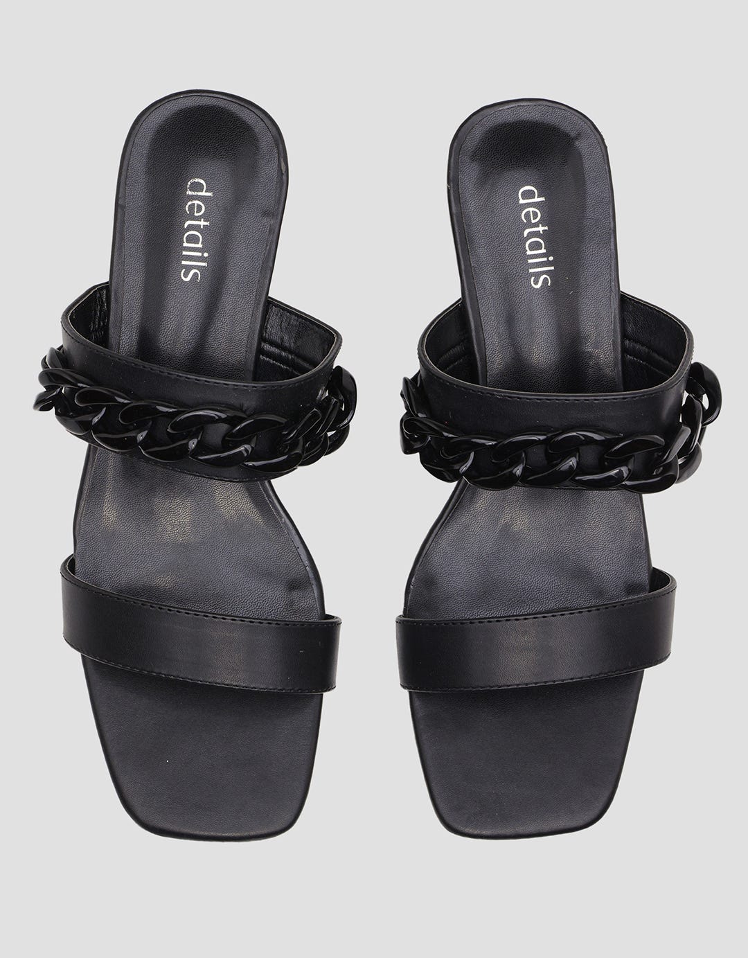 Details Braid Strap Sandal Heels Wanita