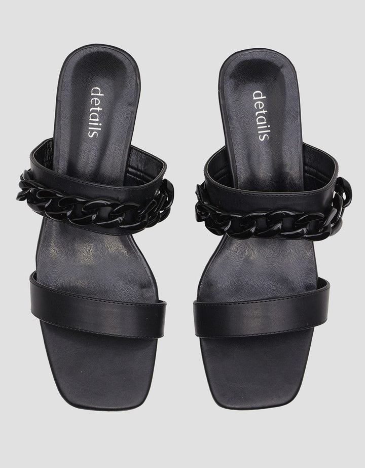 Details Braid Strap Sandal Heels Wanita