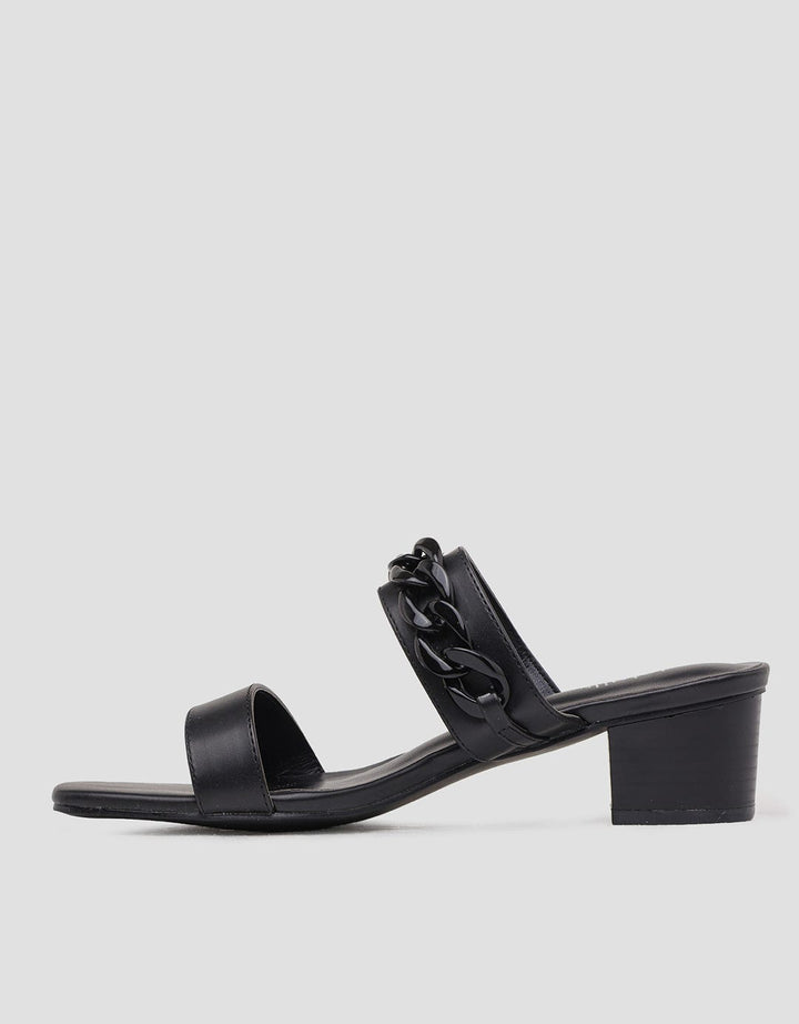 Details Braid Strap Sandal Heels Wanita