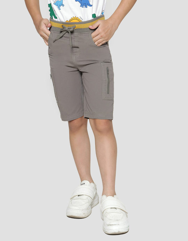 Little M Short Pants Woven Rib Kantong Zipper