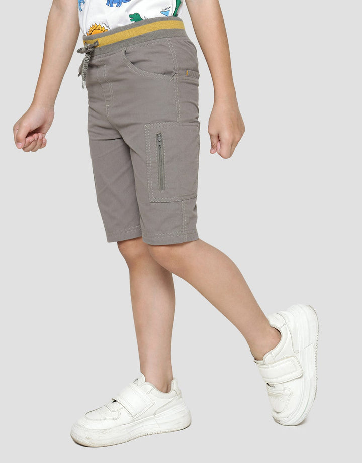 Little M Short Pants Woven Rib Kantong Zipper