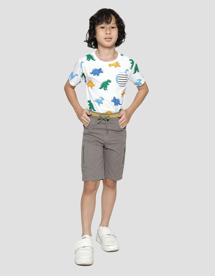 Little M Short Pants Woven Rib Kantong Zipper