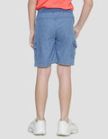 Little M Celana Pendek Denim Stripe Cargo Anak Laki-laki