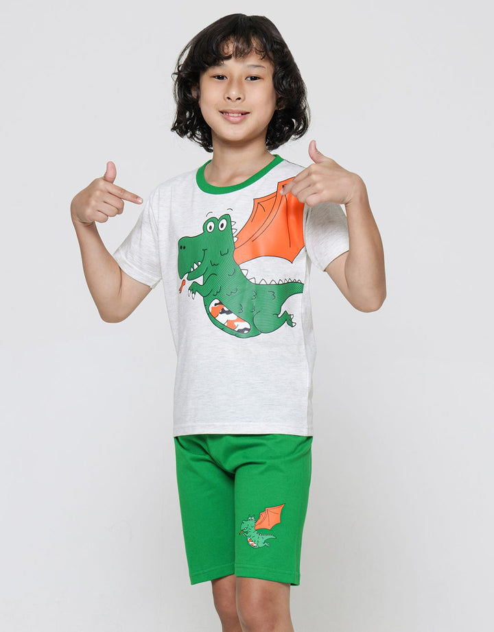 Little M Boys Dragon Print Suit