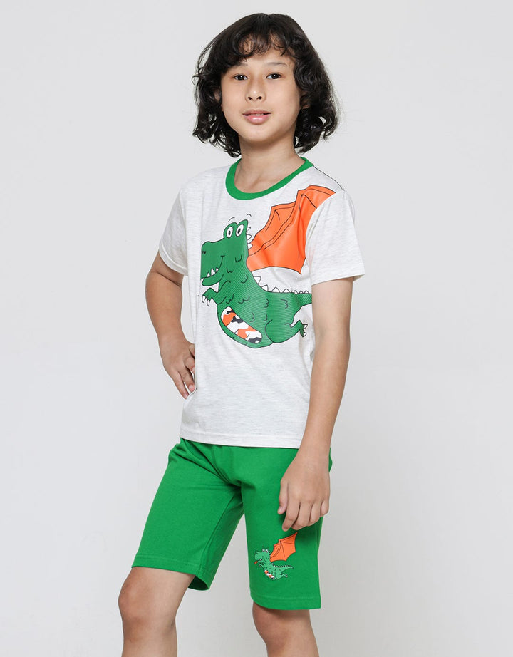 Little M Boys Dragon Print Suit