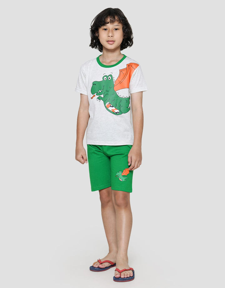 Little M Boys Dragon Print Suit