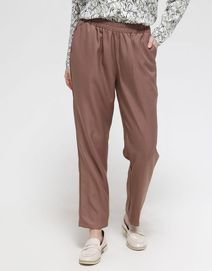 Anyday Solid Color Tapered Women's Long Pants