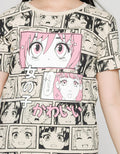 Nevada Print Anime Collage Kaos Anak Perempuan