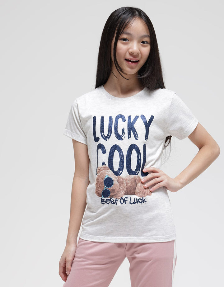 Nevada Bear Glitter LC Kaos Anak Perempuan