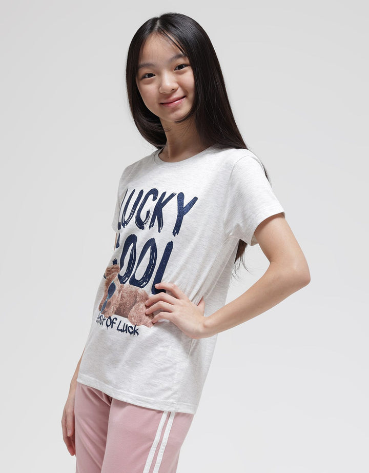 Nevada Bear Glitter LC Kaos Anak Perempuan