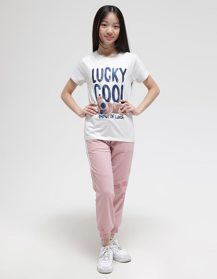 Nevada Bear Glitter LC Kaos Anak Perempuan