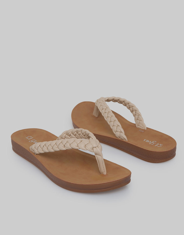 St. Yves Braid Strap Women's Flip Flops